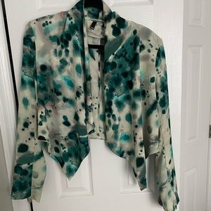 H&M Cropped Blazer with Shoulder Pads